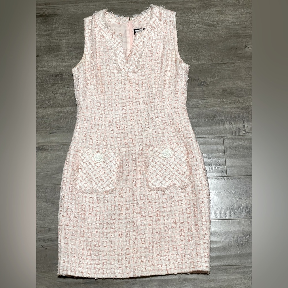 Karl Lagerfeld Paris Pink Tweed Dress
